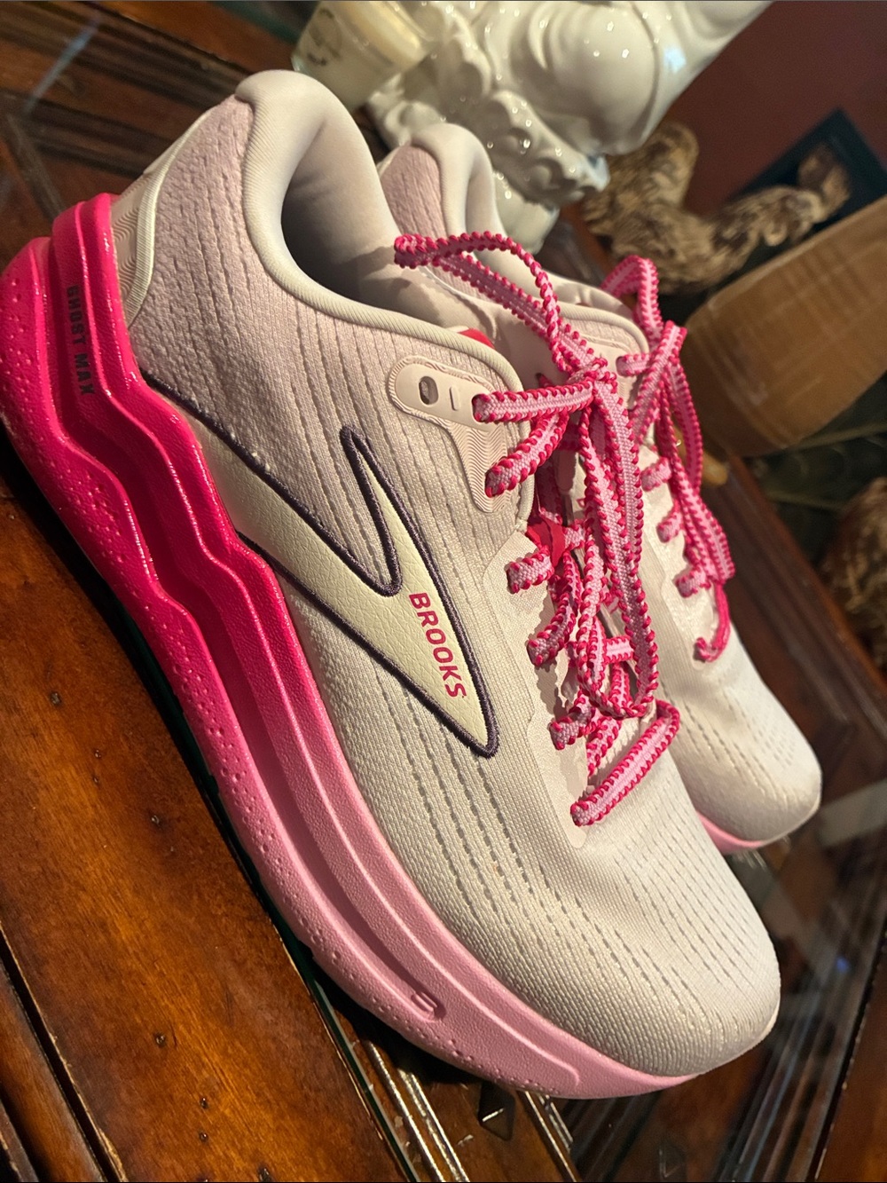 Brooks Women's White & Hot Pink Running Shoes 9